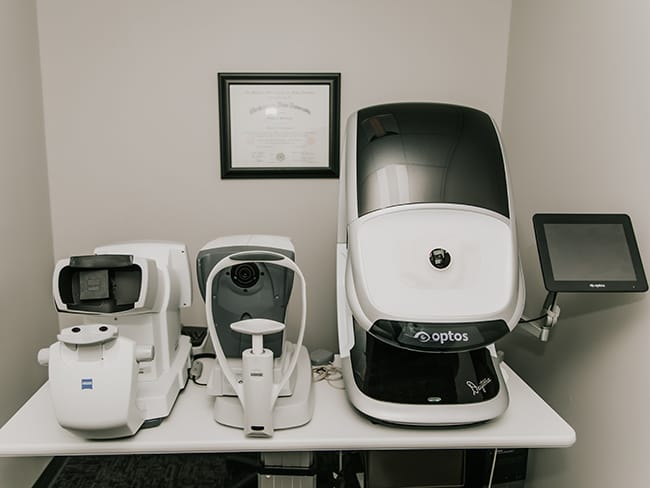 Photo of our specialized vision exam machines. 